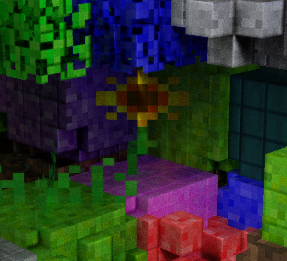 A voxel sunflower