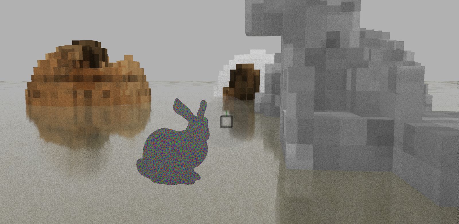Voxelized Stanford bunny model
